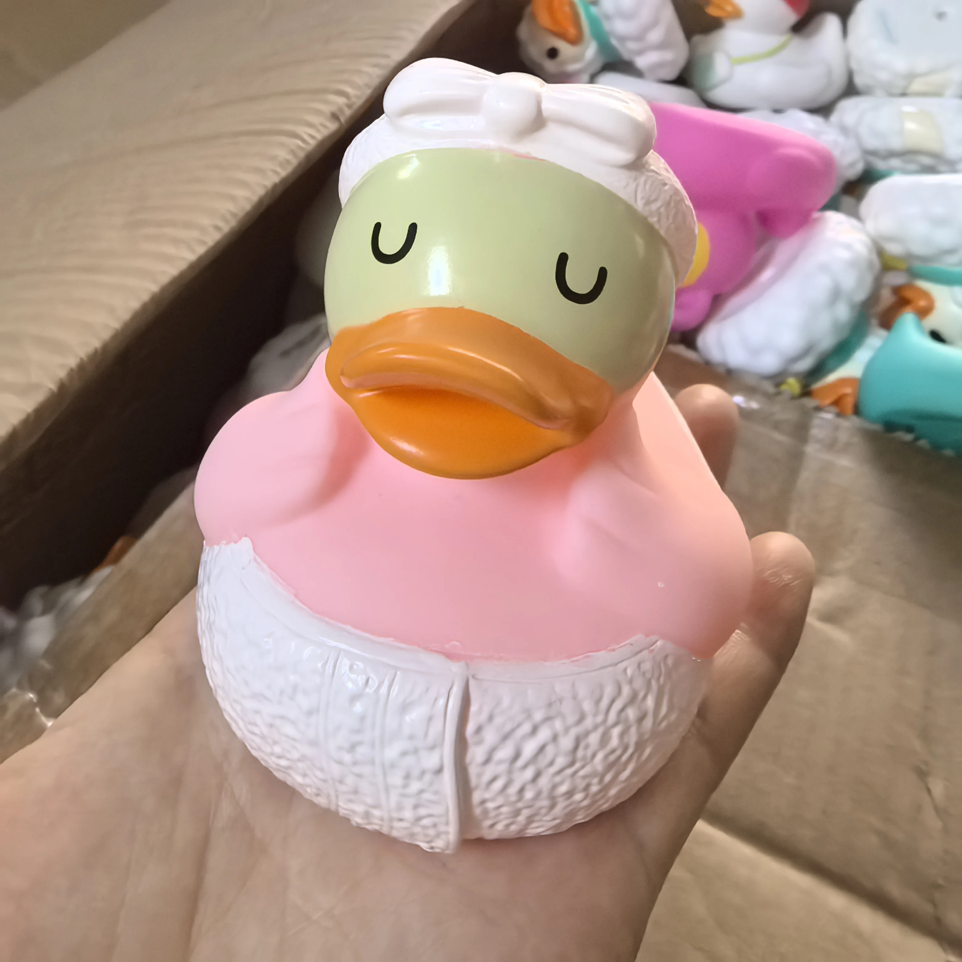 1pcs 8cm Original high quality Rubber Duck Assorted Duck Bath Toys Kids Shower Toy Gifts Baby Birthday Party Gifts Decorations 2