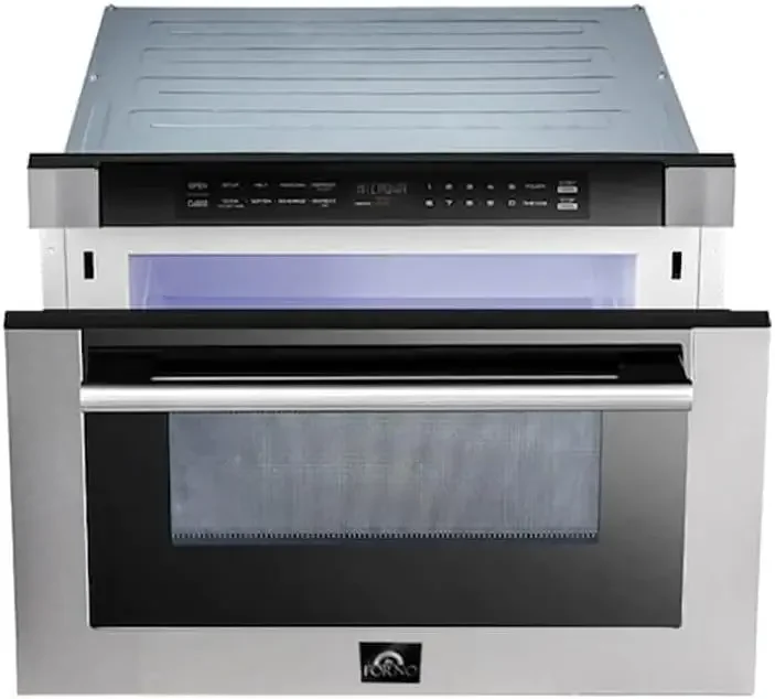 24" Inch. Microwave Drawer Oven with Touch Open Door - 1.2 Cubic Feet Electric Oven Capacity - Stainless Steel Child Safety Lock 4