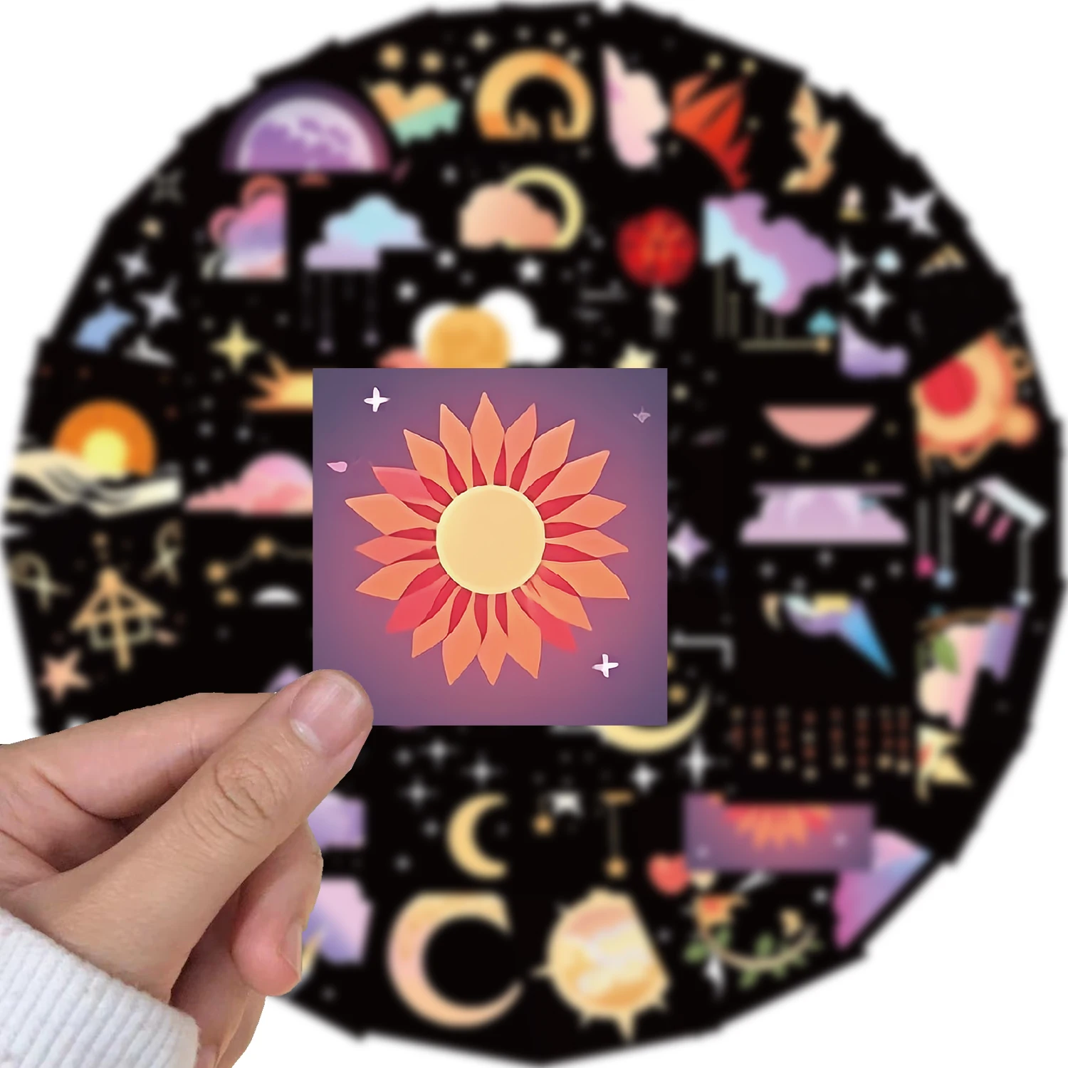 바람 작은 물체 스티커 클립북 일기 물컵 스케이트보드 노트북 벽 장식, 맞춤형 크리에이티브 스티커, 50 개