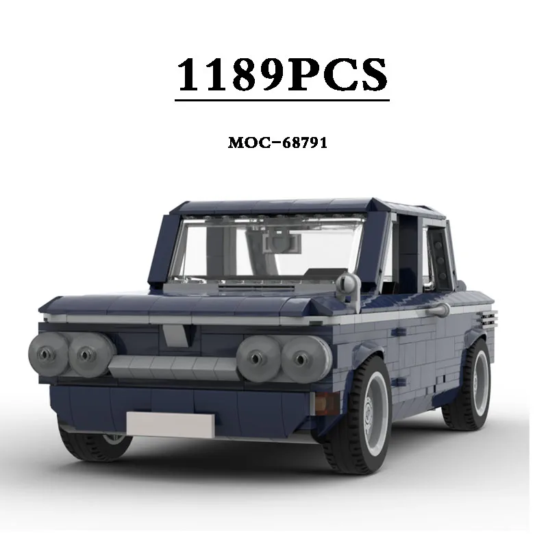 Building Blocks Moc-68791 Classic Car Pickup Truck Racing Splicing Building Blocks 1189Pcs Building Block Toys Regalo Di Compleanno Fai Da Te