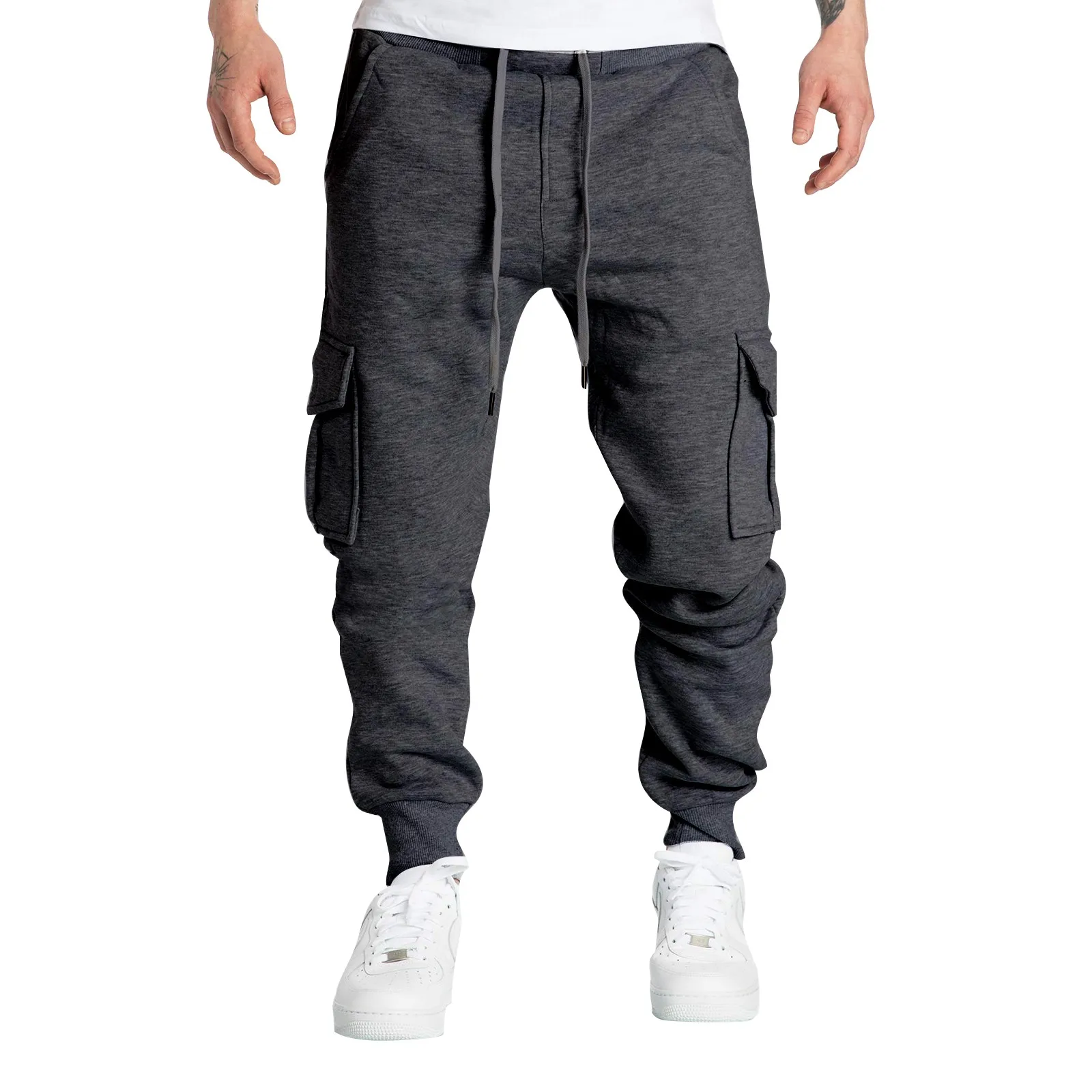 Tanie Nowe modne męskie kombinezony z wieloma kieszeniami spodnie sportowe męskie spodnie ze sklep