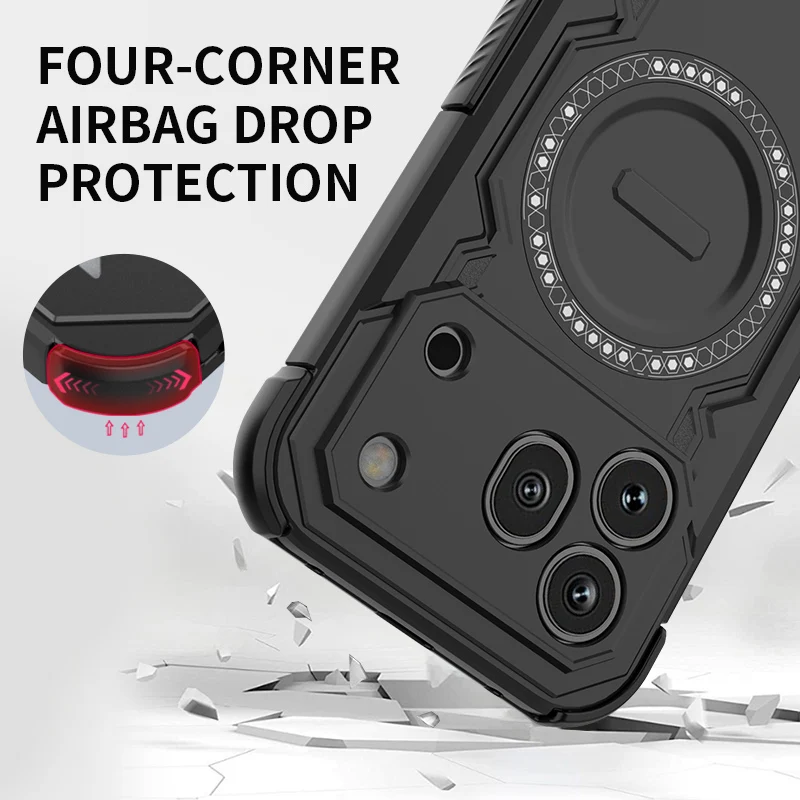 Enhanced Heat Dissipation Magnetic Protective Case with Anti-Drop and Anti-Explosion Features