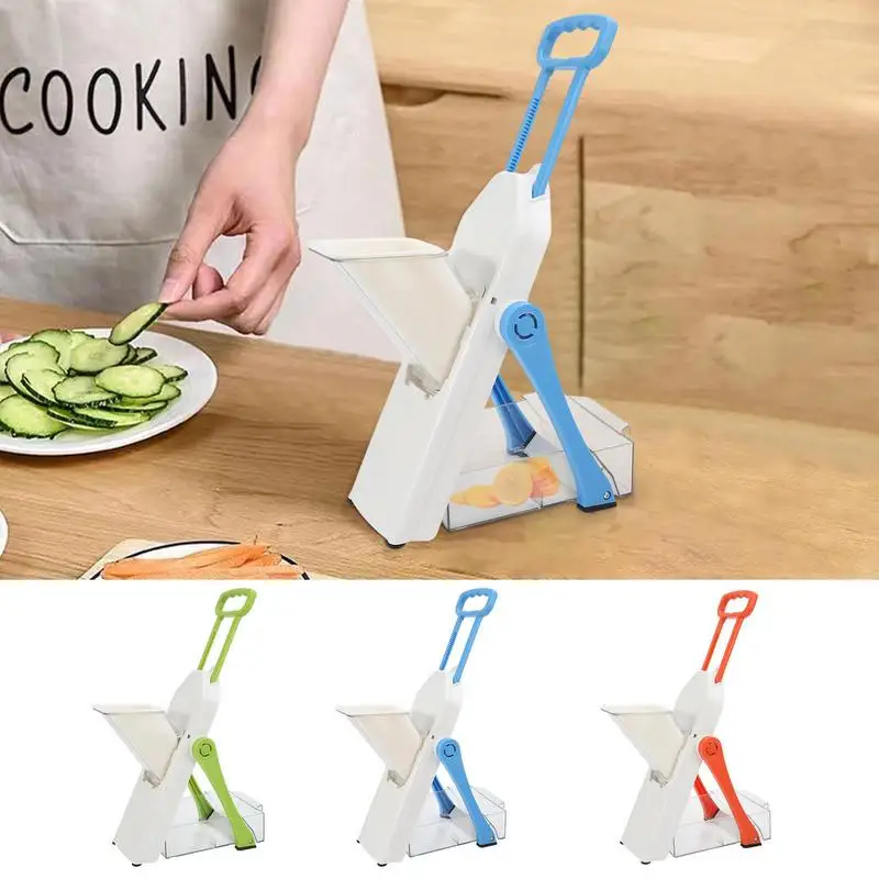 

4 Cutter Manual Vegetable Slicer With Container Box Multifunctional Dicer Slicer Chopper For Potato Onion Fruits Cheese Carrot