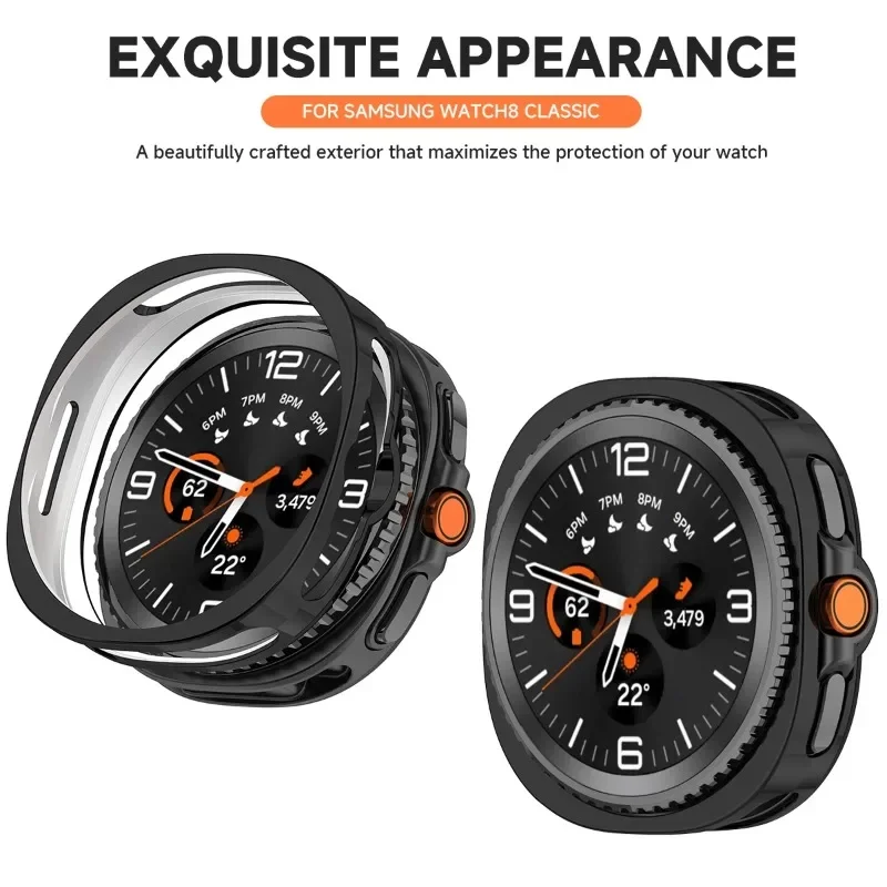 Enhanced TPU Protective Bumper Shell for Smartwatch – Soft, Hollow-Out Design, Watch Cover Accessory