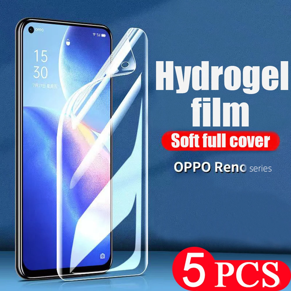 

5 шт. Гидрогелевая пленка для OPPO Reno 9 pro plus 8 lite 4G 8T защита для экрана телефона A1 reno 7 pro 5G Z SE не стеклянная защитная пленка