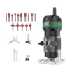 Router Tool 800W Compact Palm Wood Router Tool for Woodworking Electric Hand Trimmer Cutting Planning Tool with 1/4'' Router Bit 1