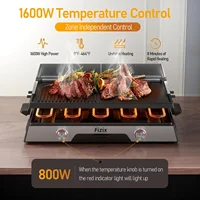 Griddle Nonstick 1600W,Electric Griddle for Indoor and Outdoor,Adjustable Temperature Controls,Griddle Pan Electric for Pancakes 2