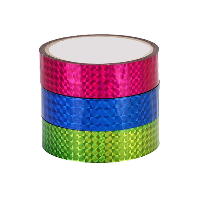 Rhythmische gymnastik dekoration holo graphische bänder rg prismatische glitter bänder gymnastik ritmica hoops stick 15mm x 30m werkzeuge