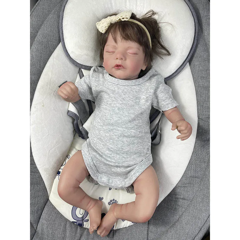 

45cm Sam Reborn Baby Doll Sleeping Baby Lifelike Baby Bebe Reborn 3D Skin with Many Details Veins Reborn Dolls Toys for Kids