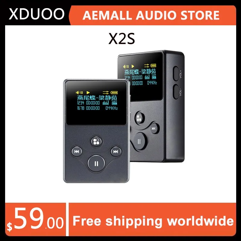 

XDUOO X2S Hi-Res Lossless Portable Music Player DSD128 24Bit 192Khz 128GB OLED MP3 Player