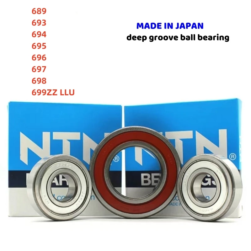 Miniatura Japonesa Rolamento de Esferas Profundo do Sulco Ntn 689 693 694 695 696 697 698 699 Zzllb Alta Velocidade × 17 × mm Pcs Pcs