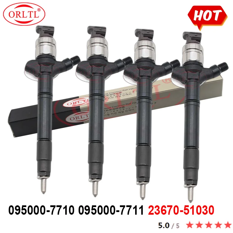 

Для Toyota 23670-51030 095000-7710 095000-7711 для дизельного топливного инжектора Landcruiser prado 3,0 D 1KD-FTV Daihatsu Delta, 4 шт.