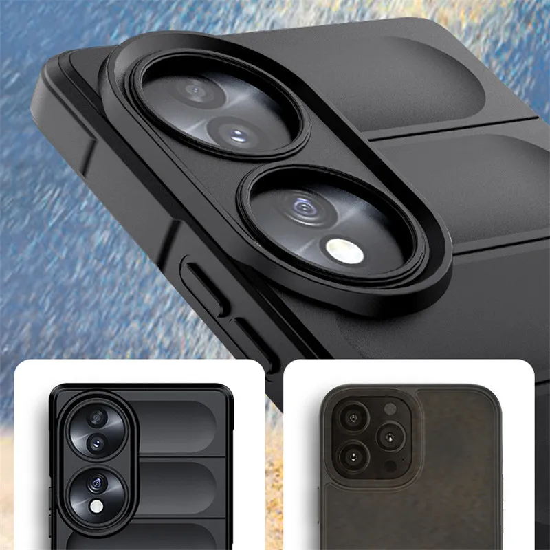 Shockproof Soft Silicone Rubber Bumper Phone Cover, 6.67 Inch