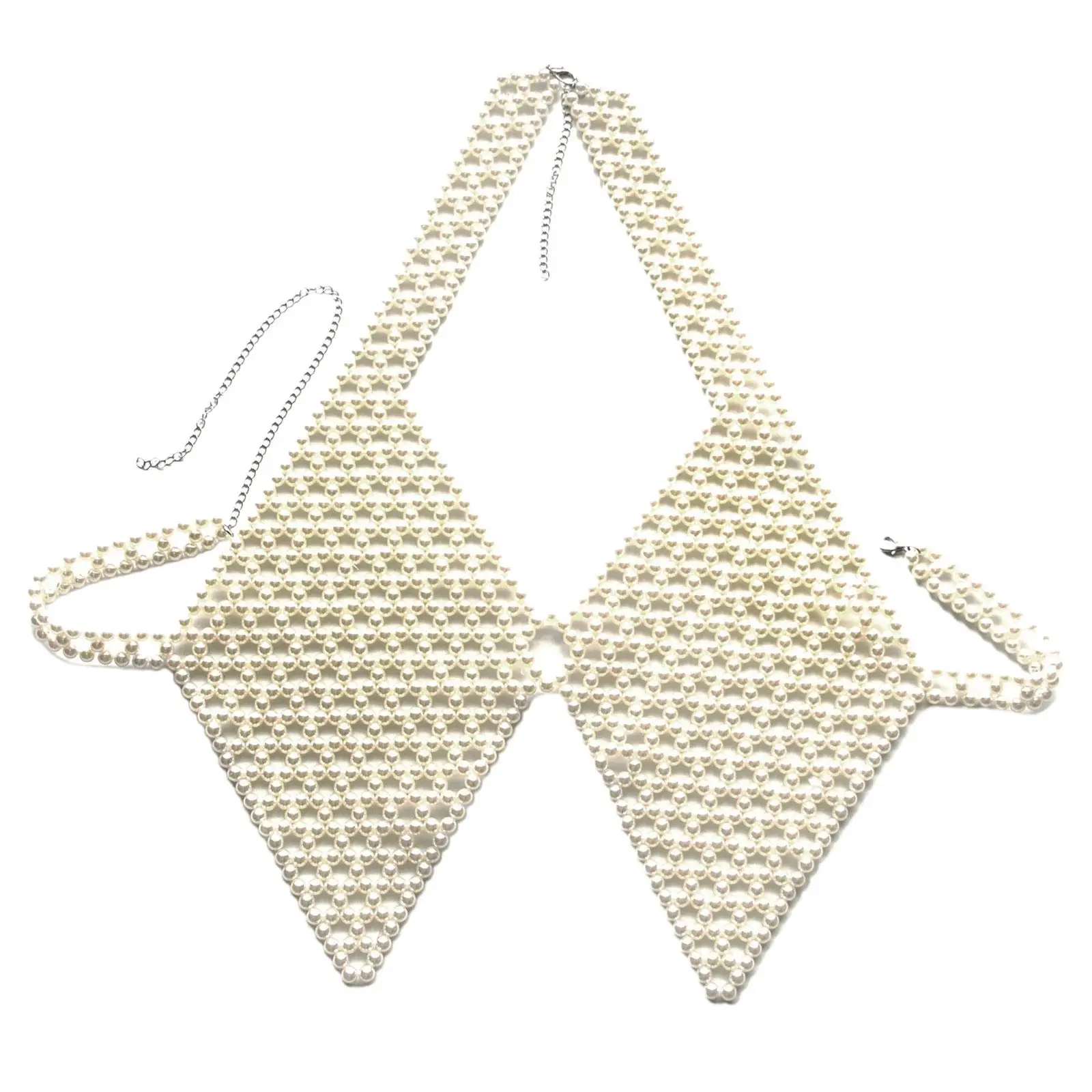 

Bead Crop Halter Top Bralette Dance Wear Corset Vest Tank Top for Belly Dancing Streetwear Dance Party Halloween Festival