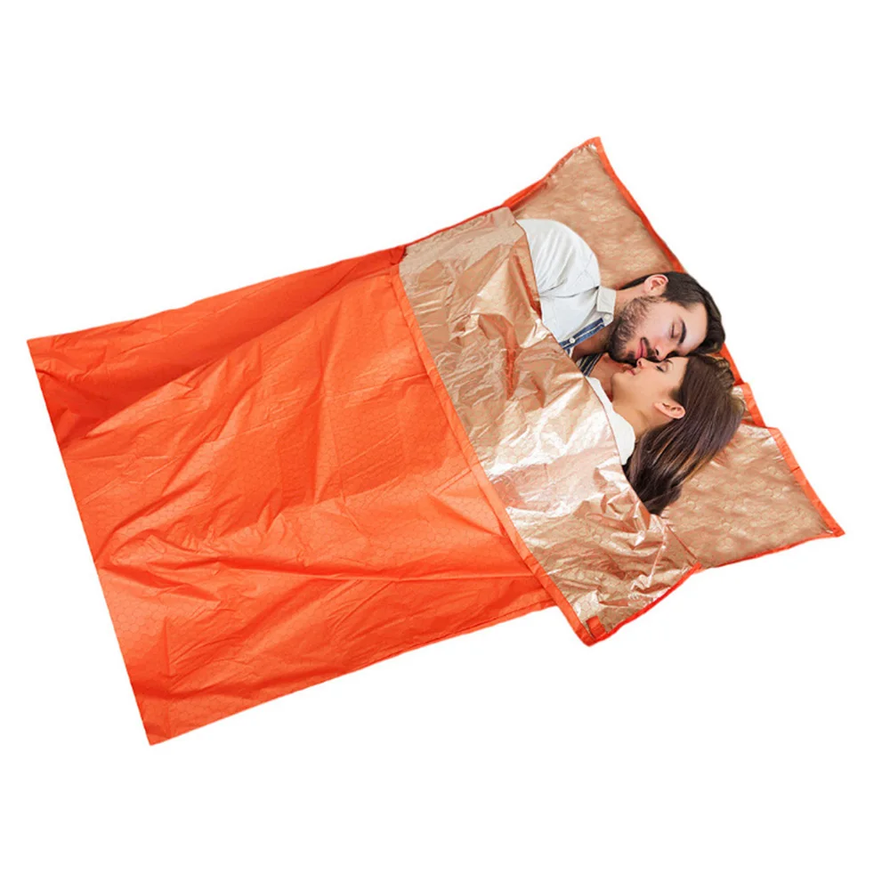 Emergency Sleeping Bag Lightweight Waterproof Thermal Emergency Blanket Survival Gear for Outdoor Camping Hiking Supplies