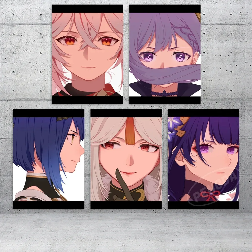 

HD Печать Beelzebul картина Genshin Impact Xiao домашний декор Ning Guang Холст плакат модульные аниме картины гостиная настенное искусство