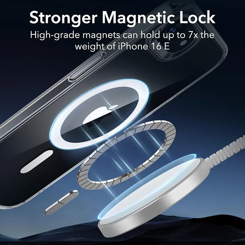 For Magsafe Magnetic Wireless Charging Case For iPhone 16E iPhone16E SE 2025 SE4 5G Clear Shockproof Back Cover 2