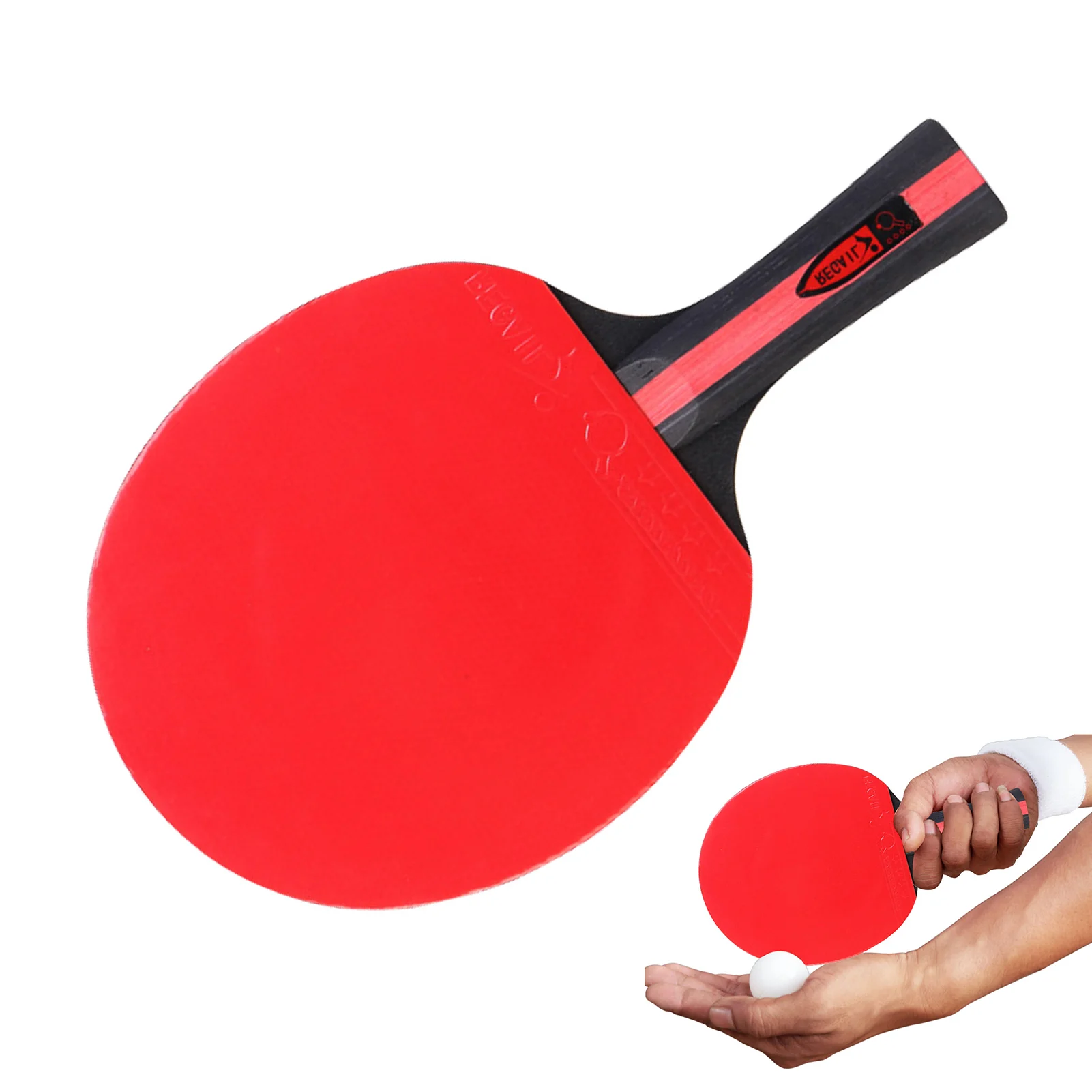 TableTennisRacketProfessionalPingPongRacquetRubberTableTennisPaddleLongHandle