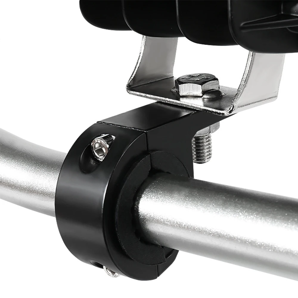1pc Motorbike LED Light Bar Clamps Brackets Tube Clamp Mount Kit For Motorcycle Fog Light Mount Motorcycle Accessories Black motorcycle light bracket motorcycle headlight clamp motorcycle headlight mount utv light bar mount