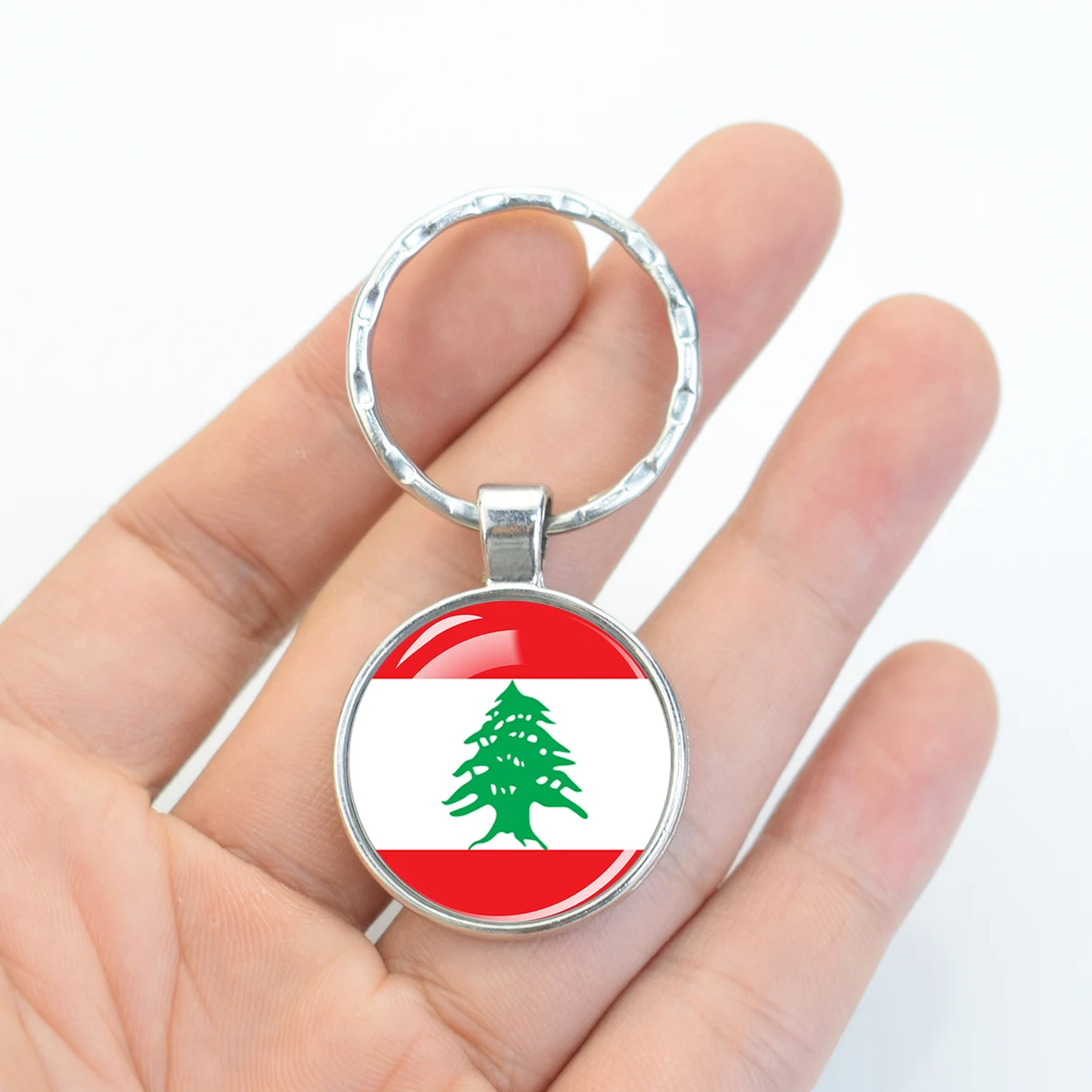 Lebanon Flag Keychains Glass Rhinestone Wings Pendant Key Chain Patriot Souvenir Jewelry Accessory Lebanon Flags Keyring Gifts