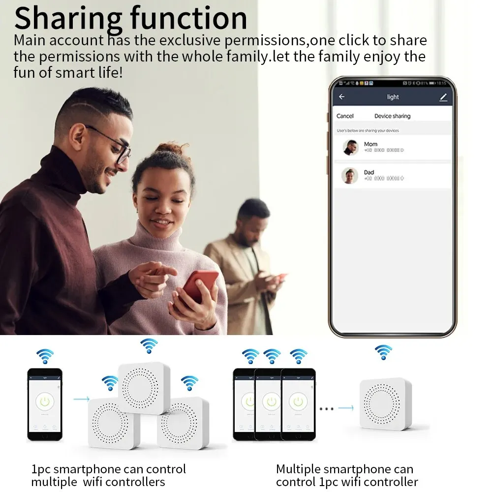 16A MINI Wifi Switch DIY Smart Home Relay Smart LIfe APP Control Remotely Timer Works With Alexa Google Home Alice smart switch wifi switch smart wifi switch wireless switch