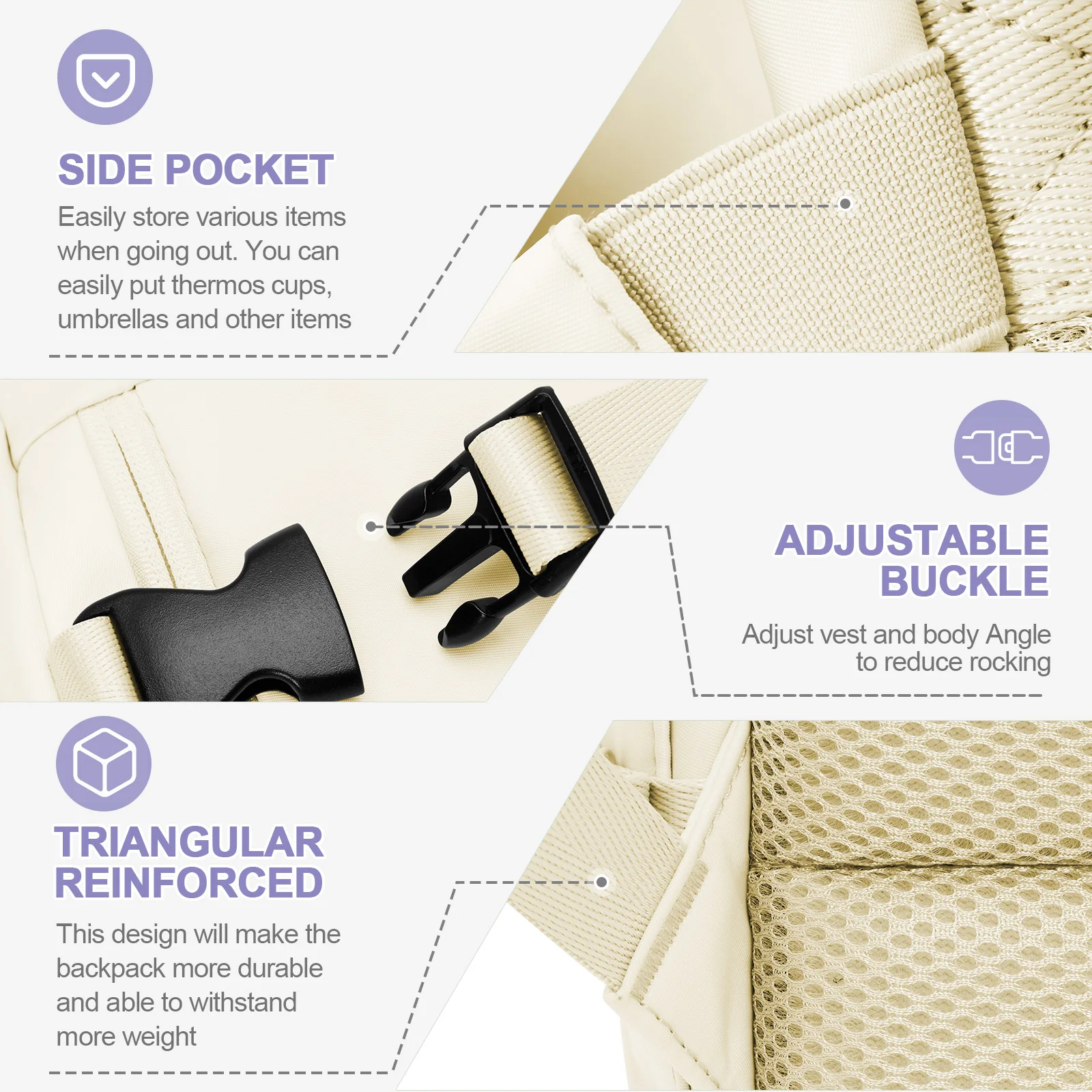 Hand Luggage Bag, Large Capacity Under Seat Travel Backpack 45x33x20cm Laptop Backpack Carry-On Bag Package, College School Bag