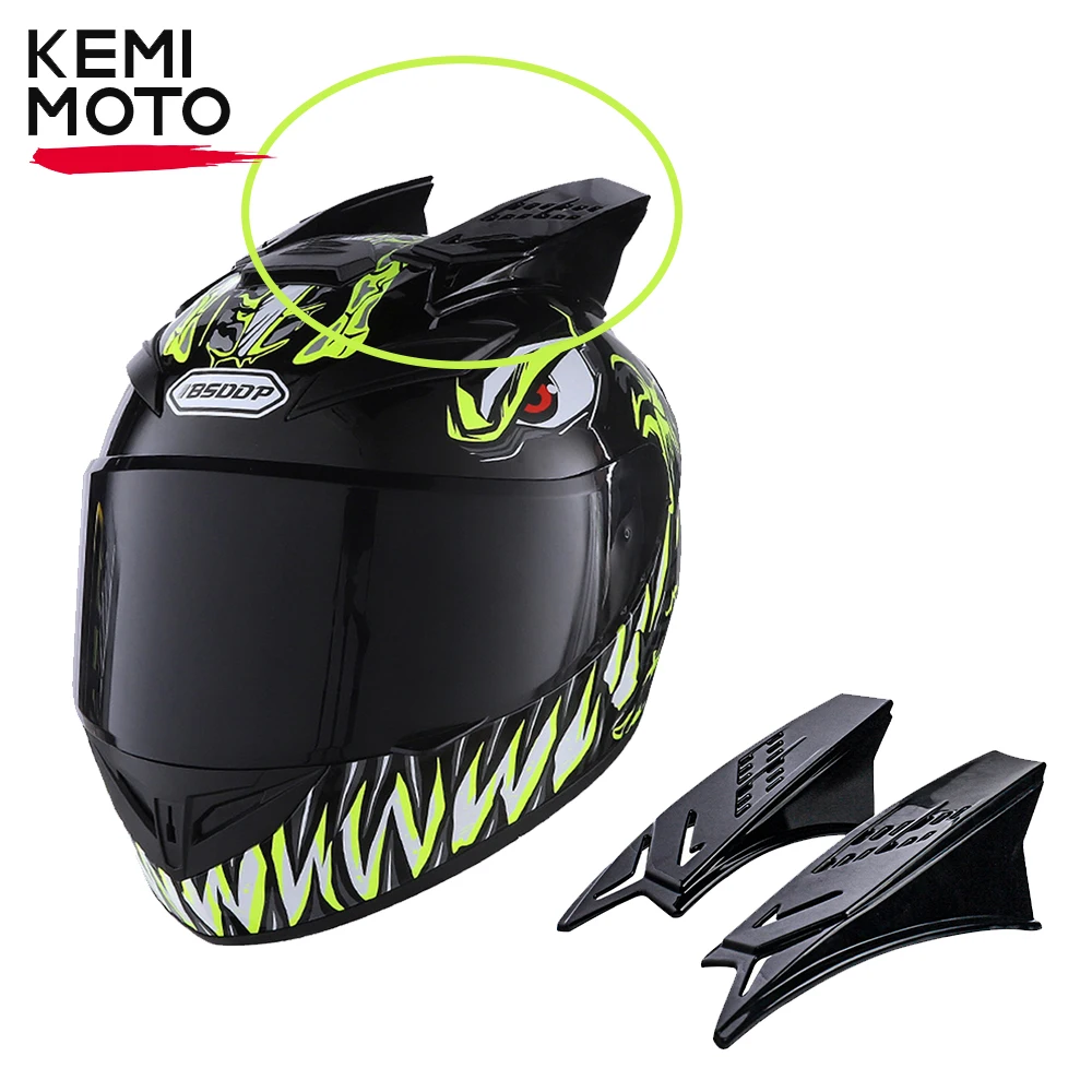 Motorcycle Helmet Horn Sticker 2PCS Decoration Motorcycle Accessories for Cycling Helmet Corner Modification Accessories