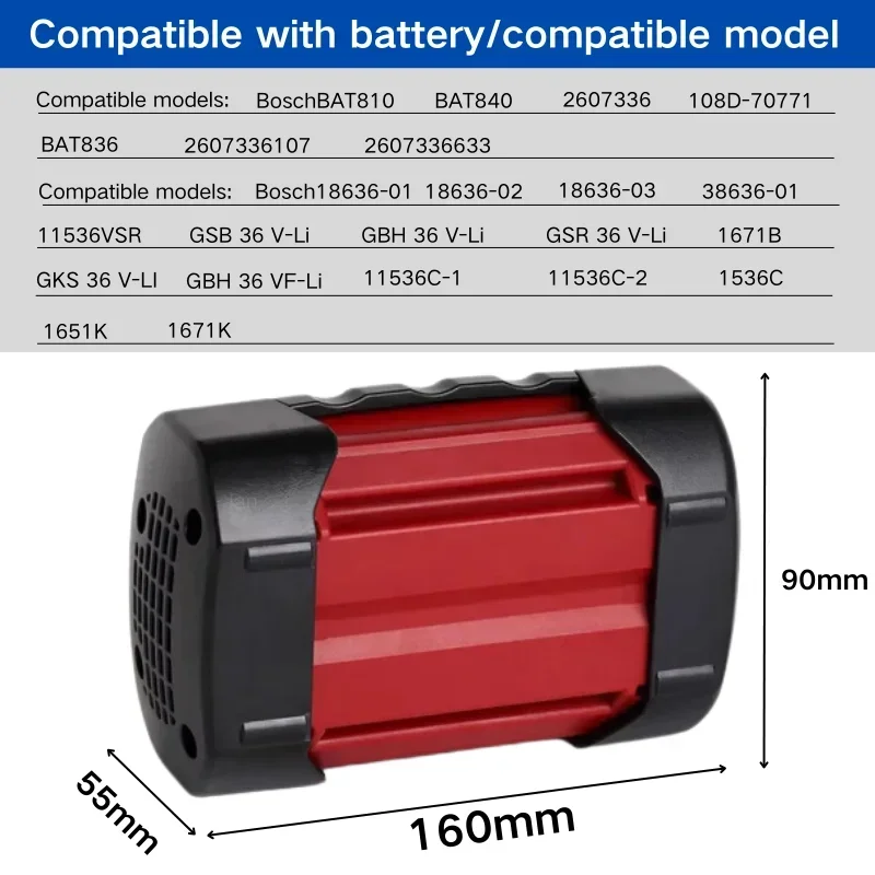 Bosch 36V battery 9000mAh 6000mAh 18000mAh BAT4030 BAT4040 BAT4050 BTA4060 Power tools Li-Ion Battery Power Tool Battery Rechargeable Battery