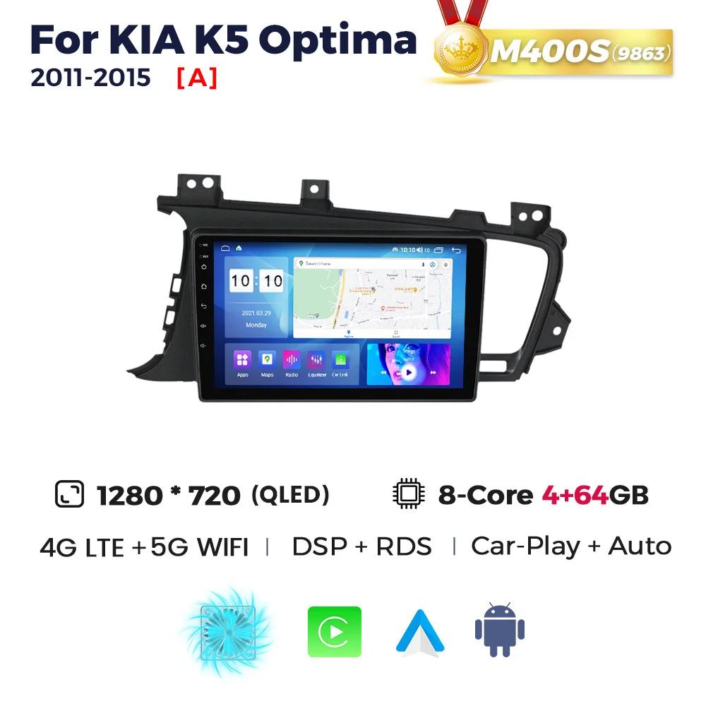 Estéreo para automóvil todo en uno MEKEDE Android para Kia K5 Optima 2011 2012 2013 2014 2015 WIFI 4G LTE Multimedia Carplay 2 altavoces Din