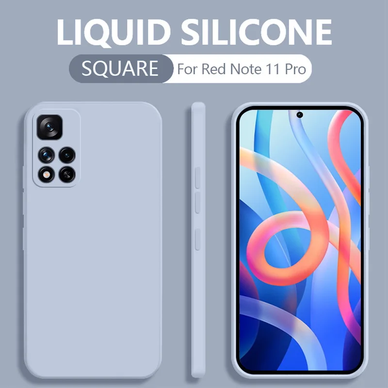 Coque de téléphone originale en silicone liquide souple pour Xiaomi Redmi Note 11S 11T Mi11t Pro Mi 10T Lite 9 K20 POCO X3 NFC Shockproo_voghion.com
