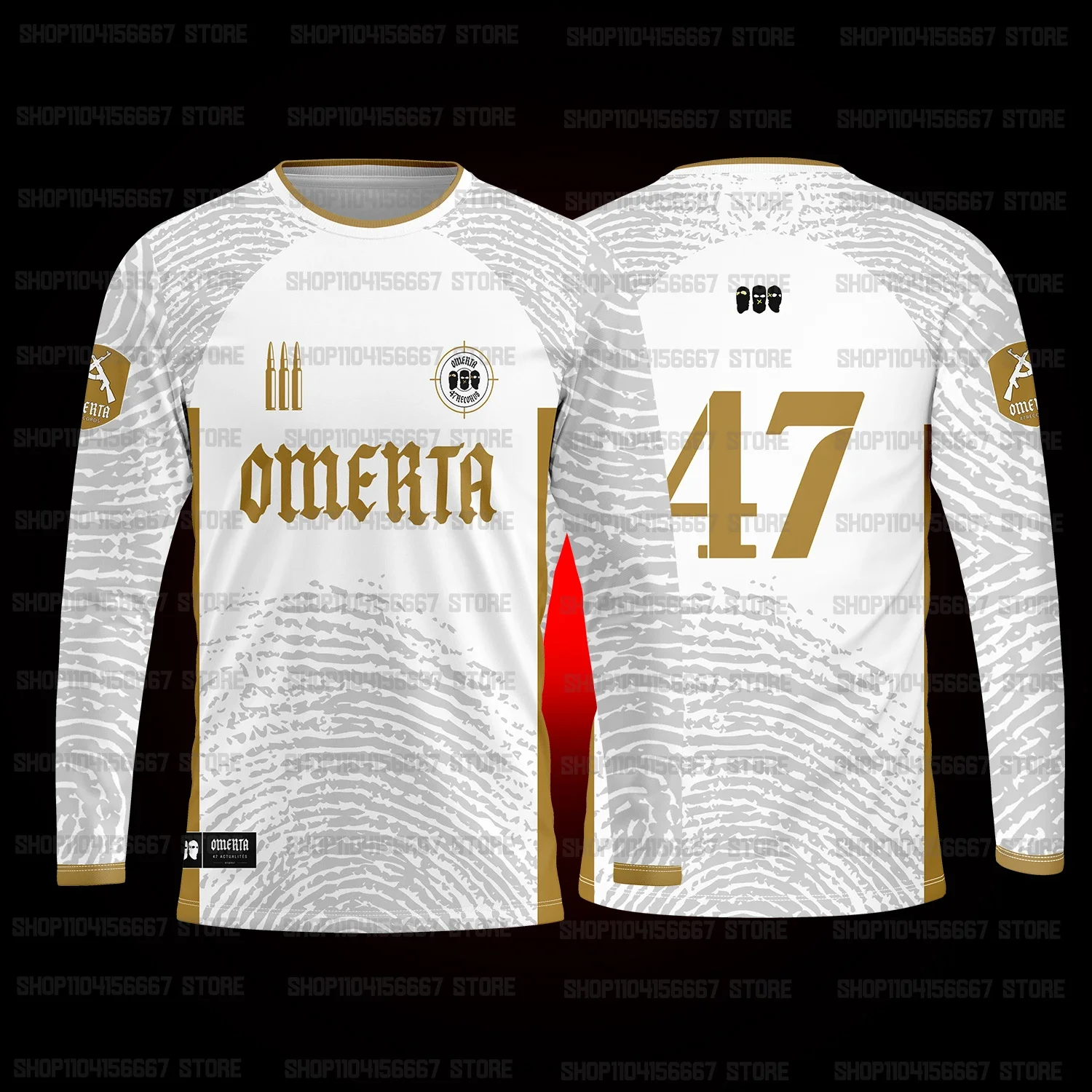 Omerta Boxing 47 Fans Jersey Motorcycle Off-Road Racing Men Women Long Sleeve Jersey Sports Casual Unisex Tees Tops Kids T-shirt 2