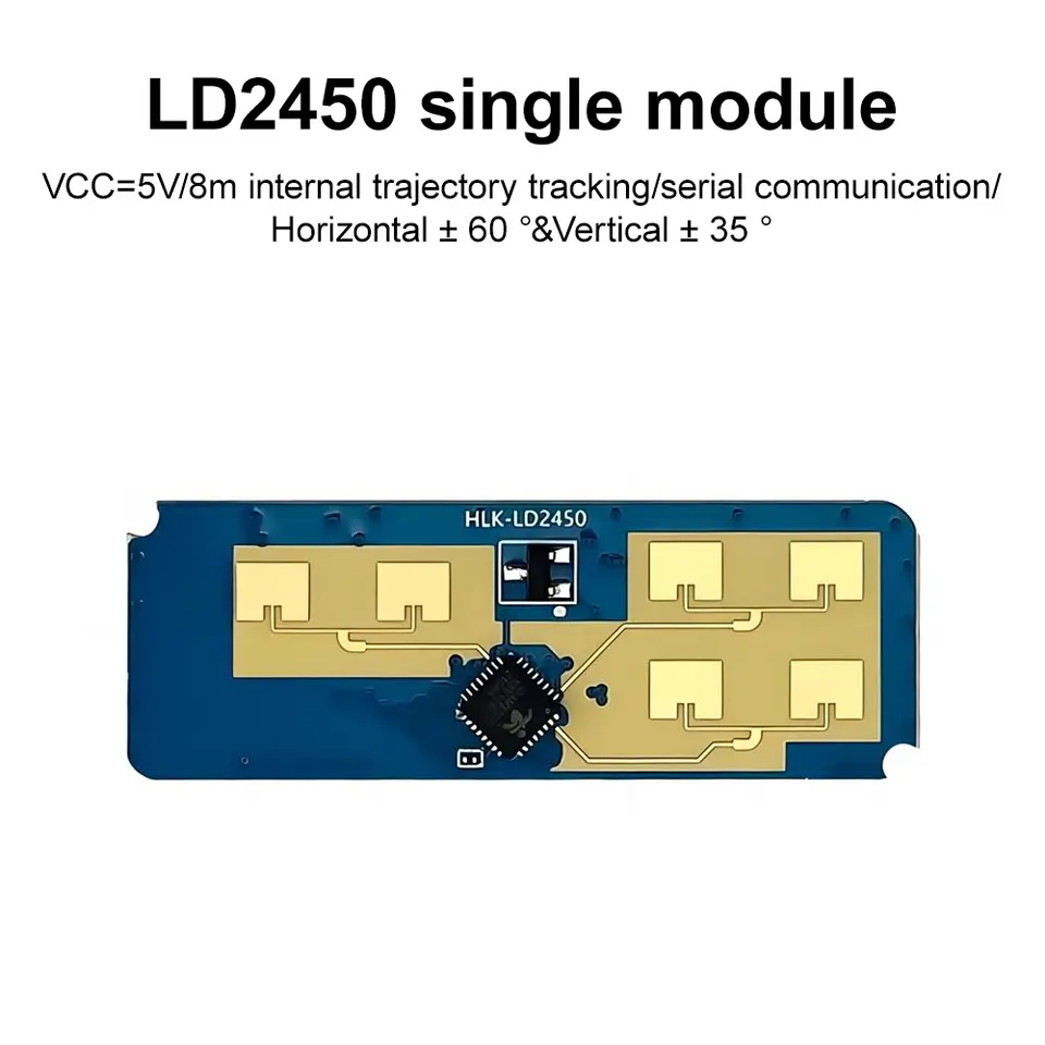 HLK-LD2450 DC5V 24G MM Wave Human Motion Tracking Radar Sensor Module LD2450 Sensing Distance 8M Smart Home image 8