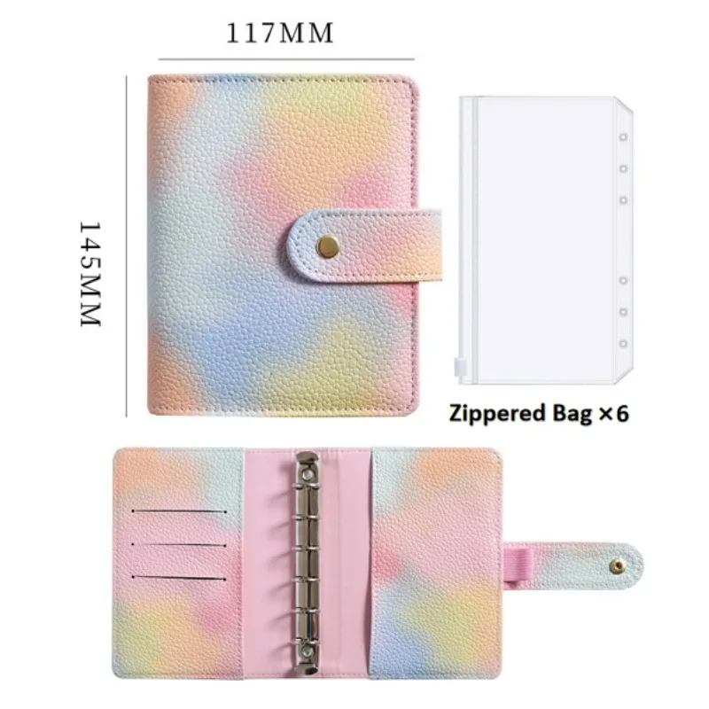 

A7 Budget Planner Binder with Loose-Leaf Notebook and Cash Envelopes 6 Holes Binder for Financial Management