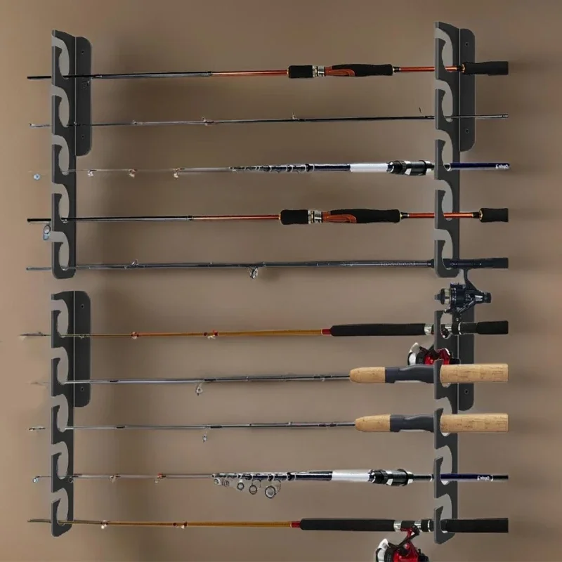 Fishing Rod Holder Wall Ceiling Fishing Rod Storage Rack Horizontal Overhead Hanger Holder Stand