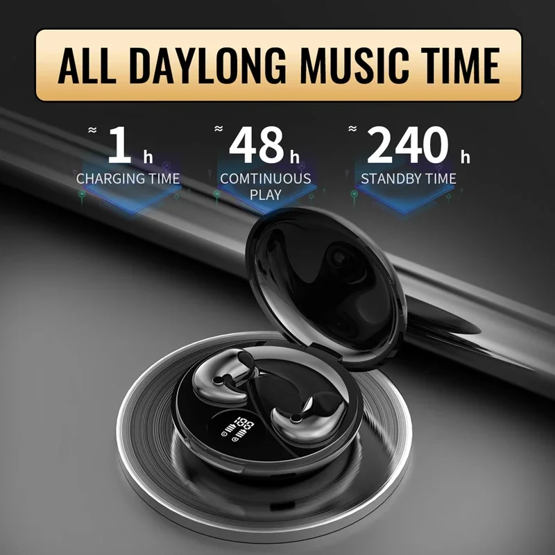 Waterproof Wireless Bluetooth Sleep Earbuds with HIFI Audio and Comfortable Fit