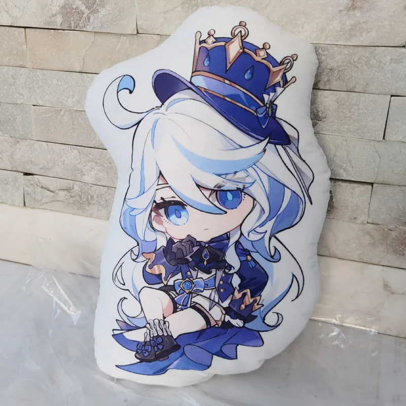 

38CM Game Genshin Impact Furina Wriothesley Neuvillette Cute Plush Stuffed Dolls Cartoon Throw Pillow Cushion Cartoon Gifts