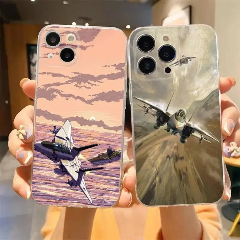Custodia Per Telefono Jet Fighter Plane Art Per Iphone 11 12 Mini 13 14 15 Pro Xs Max X 8 7 6S Plus 5 Se Xr Guscio Trasparente