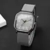 Fashion Square Women Quartz Watch Casual Silicone Strap Sports Wristwatch For Men Women Students（Without Box） 5