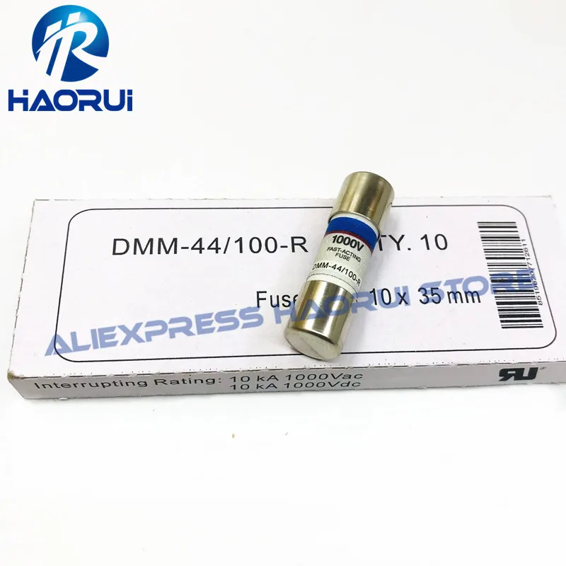 Fusíveis de Ação Rápida da Cerâmica Fusíveis do Multímetro Dmm-b44 100 Dmm-44 100-r Dmm-44 100 10×35 mm 1000v 0.44a 440ma 10ka 10 Peças Pelo Lote