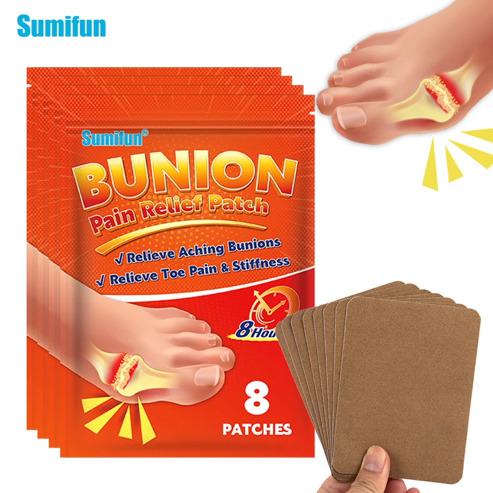 

8/24/40Pcs Sumifun Bunion Pain Relief Patches Hallux Valgus Corrector Gout Treatment Sticker Toe Swelling Ache Medical Plaster