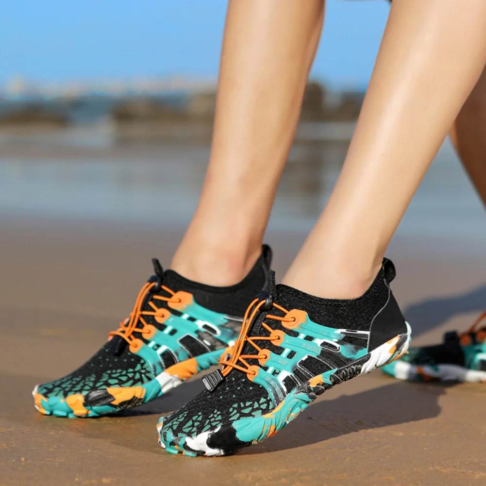 

Swim Beach Aqua Shoes Non-slip Wading Sneaker Breathable Trekking Wading Shoes Wear-resistant Shock Absorption for Lake Hiking