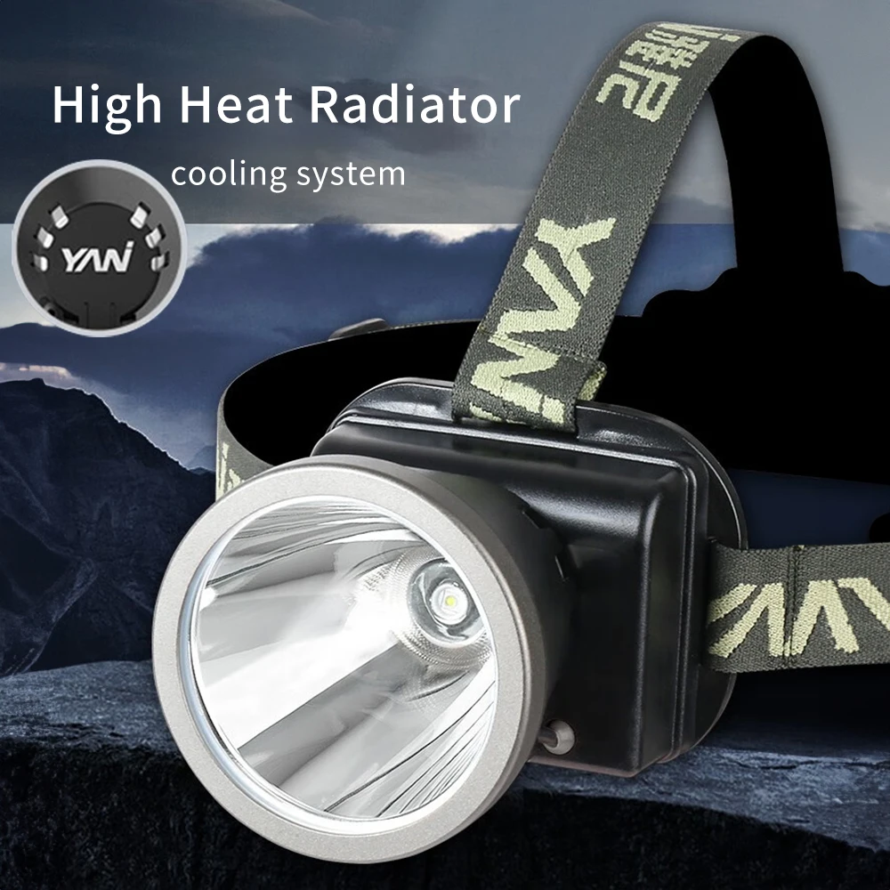 YN-726U 휴대용 Led 전조등 3 조명 모드 야외 캠핑 낚시를위한 충전식 전조등 슈퍼 밝은 손전등