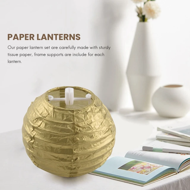 Decorative Party Paper Lanterns 20 Pcs Gold White Black Round  Japanese/Chinese Lantern Lanterne Papier For Wedding Outdoor Decor -  AliExpress