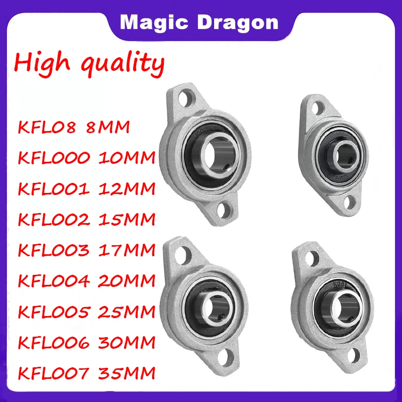 Sourcingmap Lot De 4 Roulements KFL000 10 Mm Bride Bloc Oreiller Auto-Alignant Alliage Zinc