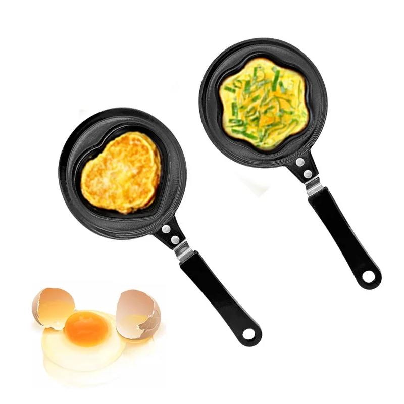 Mini Lovely Heart Shaped Pan Fried Egg Frying Pan Cook Pan Non Stick