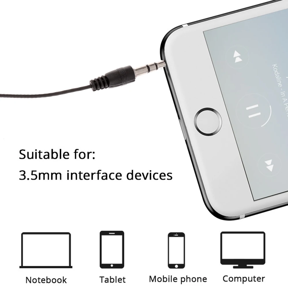 รูปสินค้า หูฟัง Mono 3.5 มม. แยกเสียงรบกวน สำหรับ Android & MP3