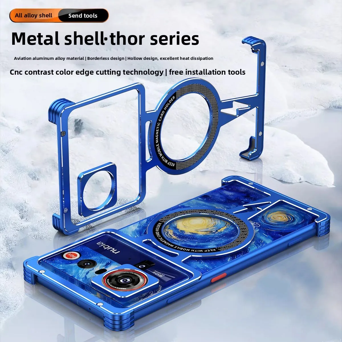 Ultra Clear Magnetic Aluminum Alloy Shockproof Bumper Case