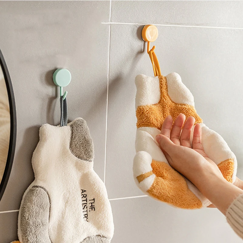 

Hand Towel for Child Cute Cat Super Absorbent Microfiber Kitchen Towel High-efficiency Tableware Cleaning Towel Kitchen Tools