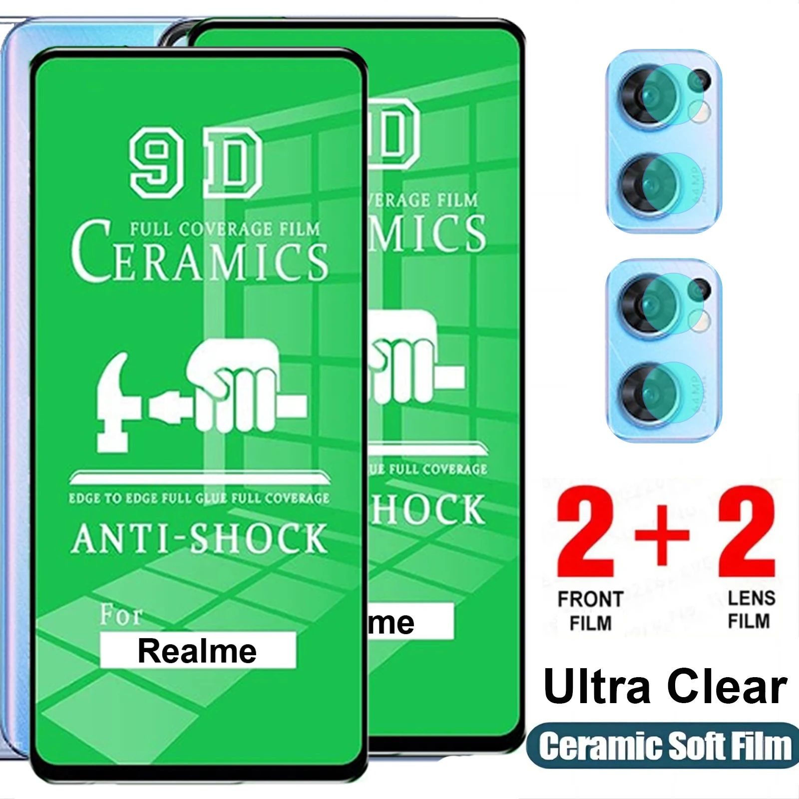 4-in-1 Soft Ceramic Film & Lens Protector Set
