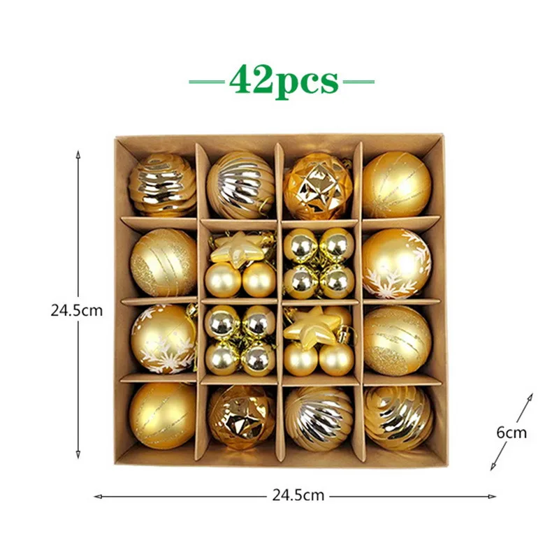 Christmas Tree Balls 42/44pcs 6cm Big Christmas Ball Multicolor Ball Decorations Christmas Tree Ornaments Set for Home Party christmas tree ornaments